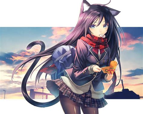 hnekogirl|Awesome Cute Neko Girl Wallpapers.